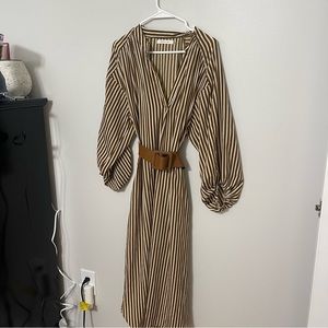 Vici striped dress with belt